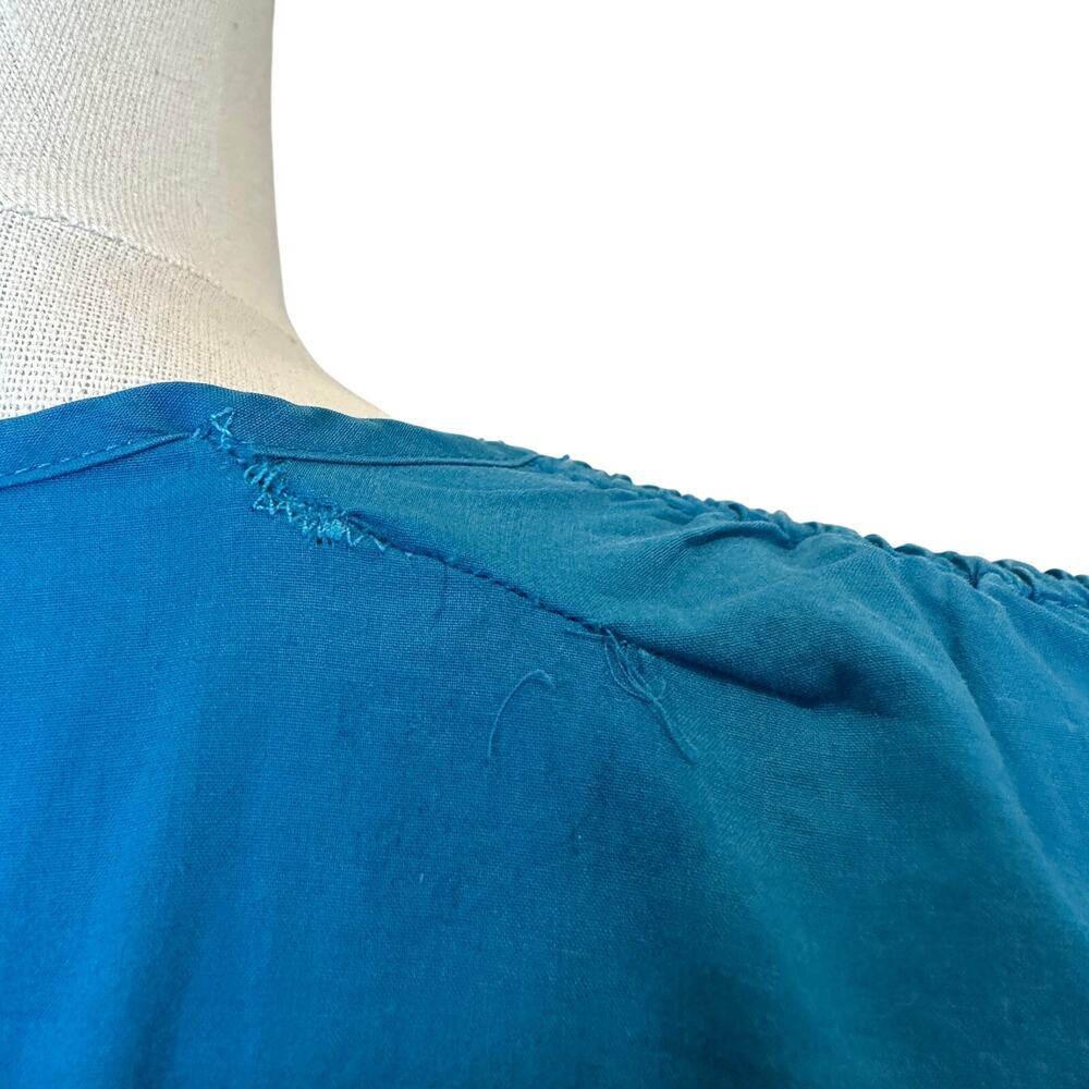 Rails Cerulean Blue Midi Dress SMALL Cottage Tiered Ruffle Cotton Designer $248 - Picture 11 of 11